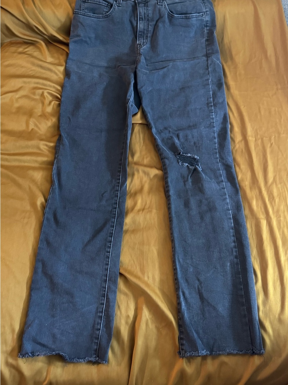 Levi's Black High-Rise Straight Jeans